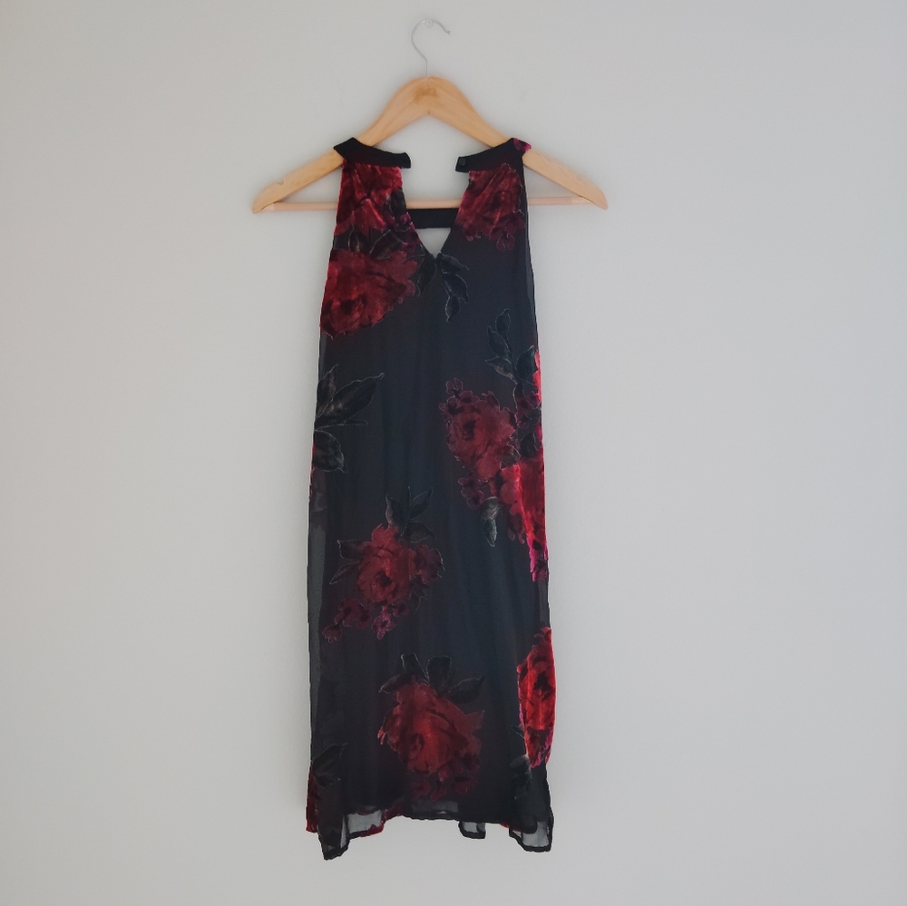 Francesca Sleeveless Mini Velvet Dress - Picture 6 of 7